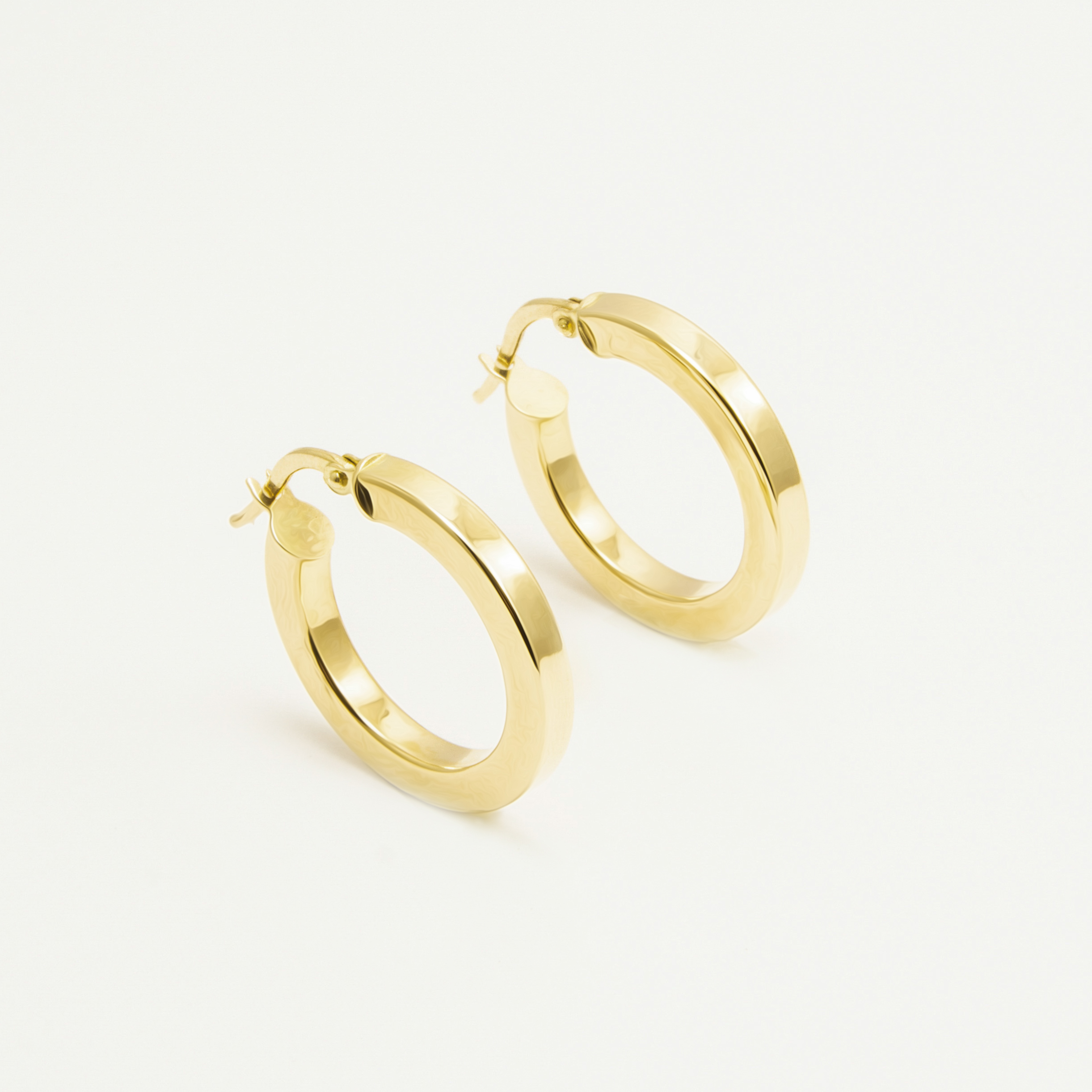 Orecchini Fascia Squadrata Oro18Kt