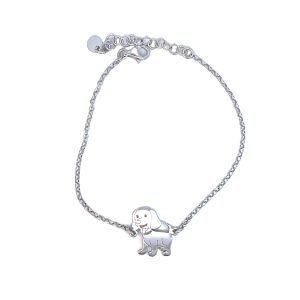 Bracciale Personalizzato Con Nome Cane E Orecchie – Gioiello In Argento 925/Acciaio Per Amanti Dei Cani