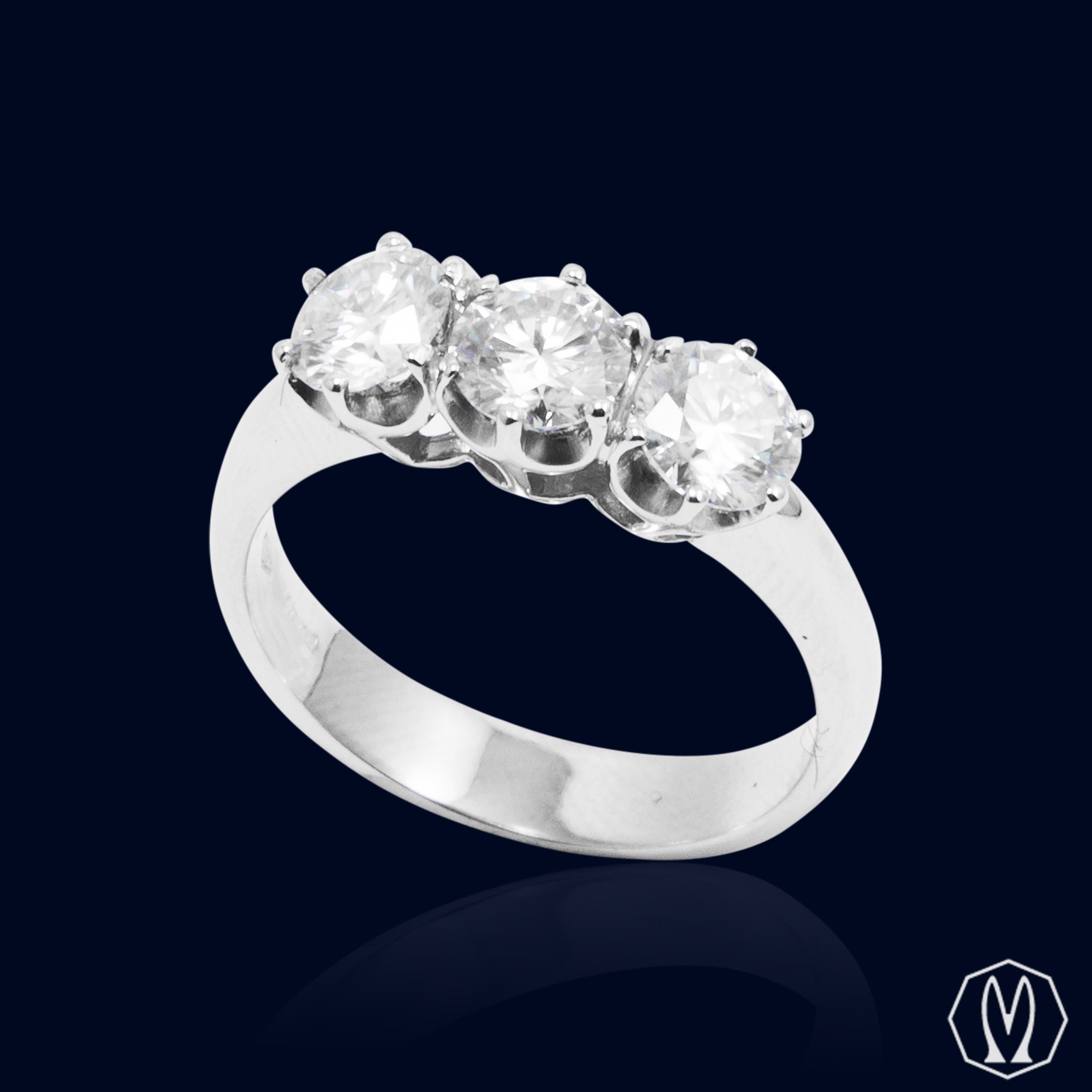 Trilogy con Diamanti ct 1,19 in Oro18kt