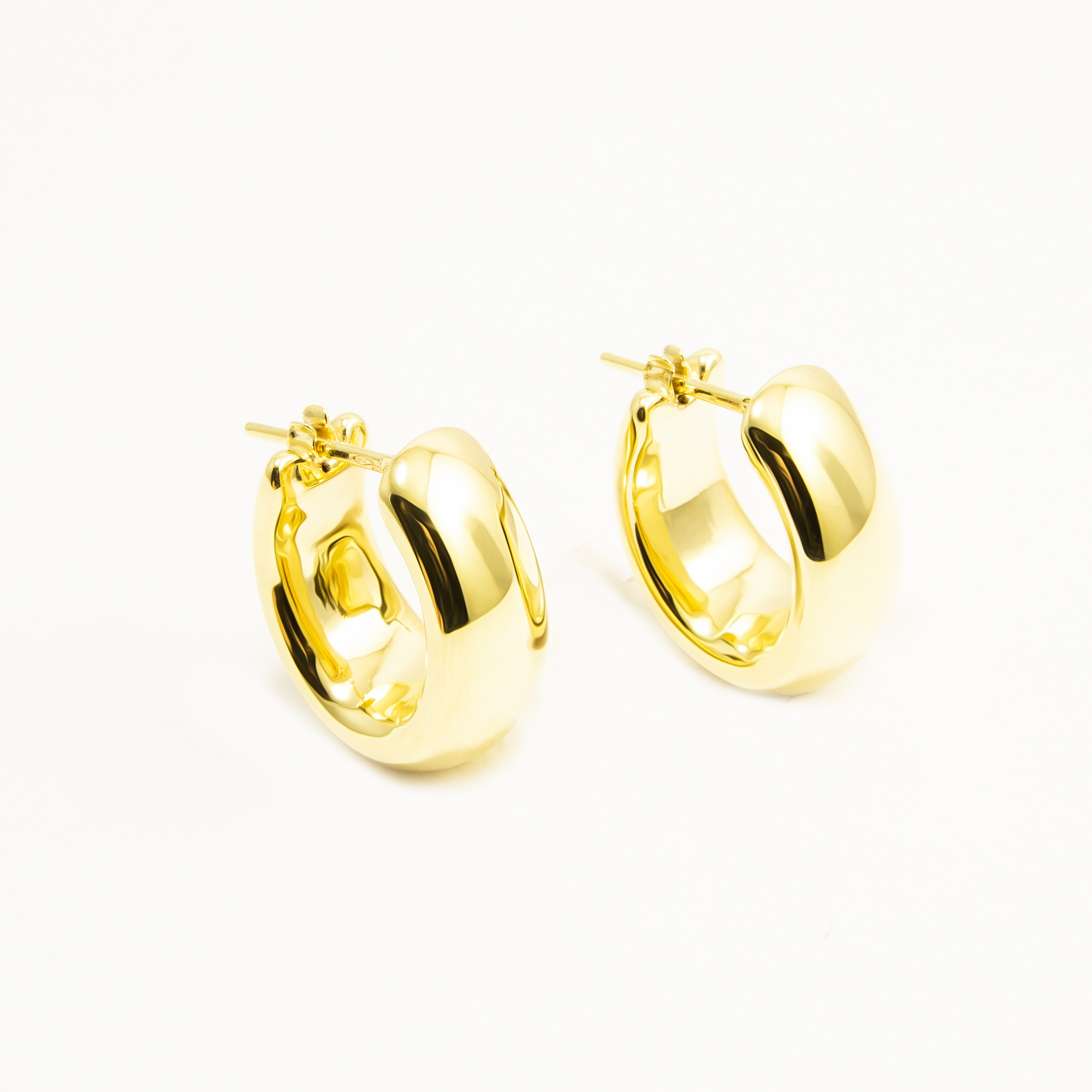 Orecchini Ovali Fascia Larga Oro18Kt