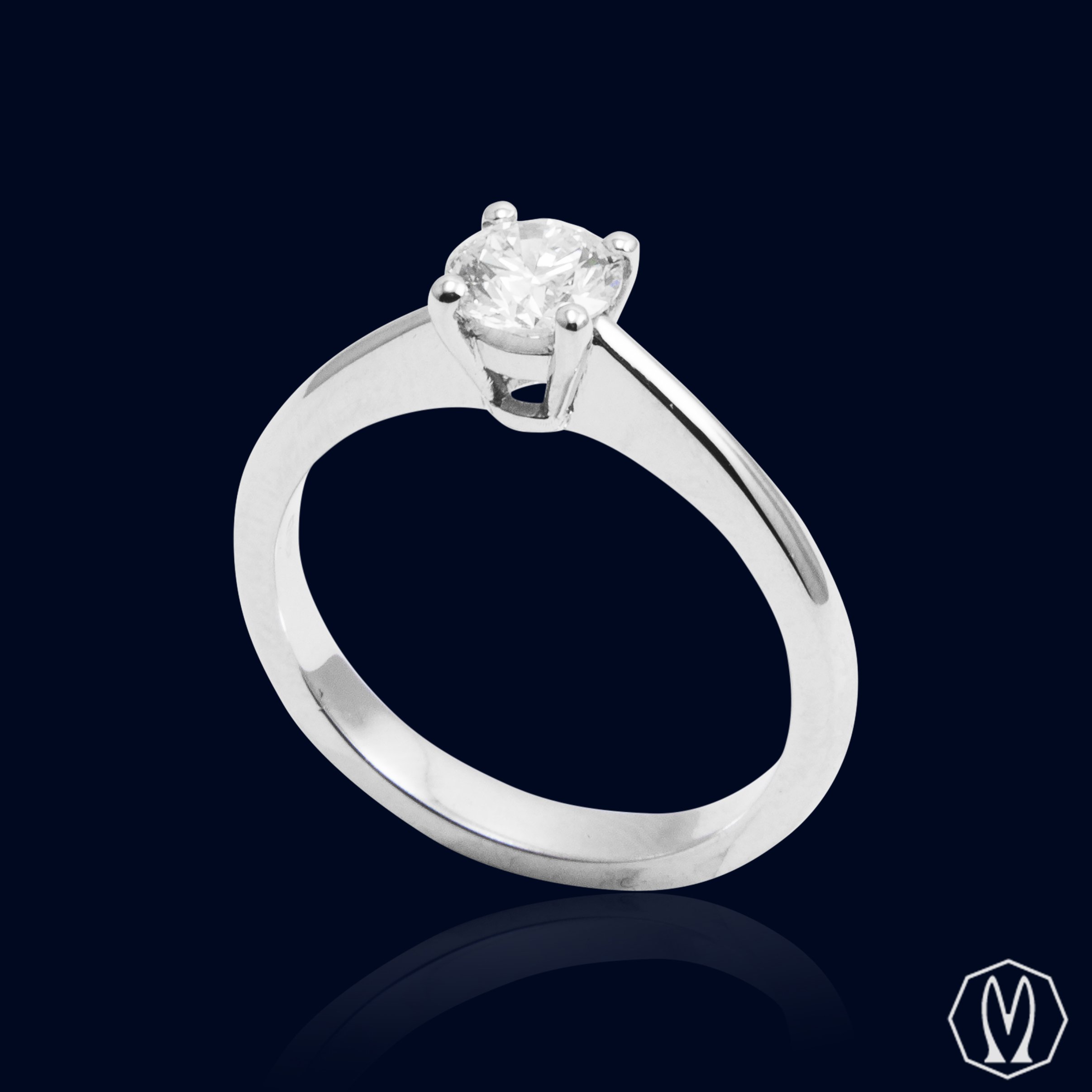 Solitario Diamante ct 0,50 certificato GIA