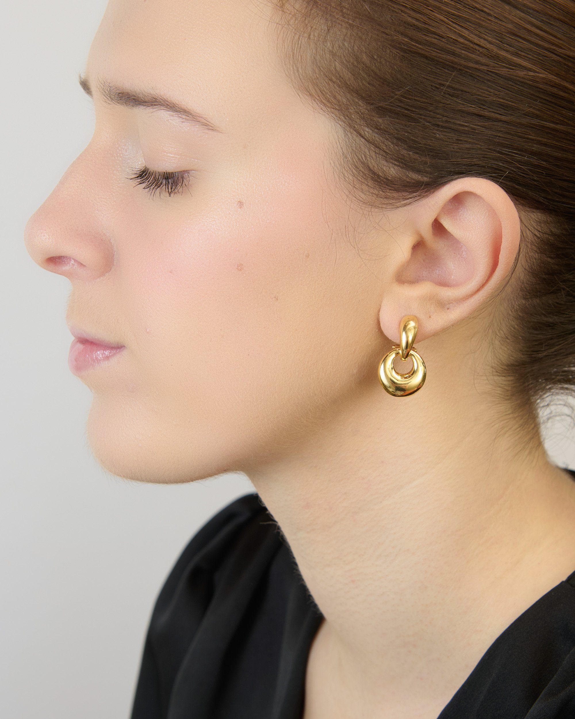 Gemnel gioielli minimalisti orecchini pendenti in argento 925 placcato oro 18 ca