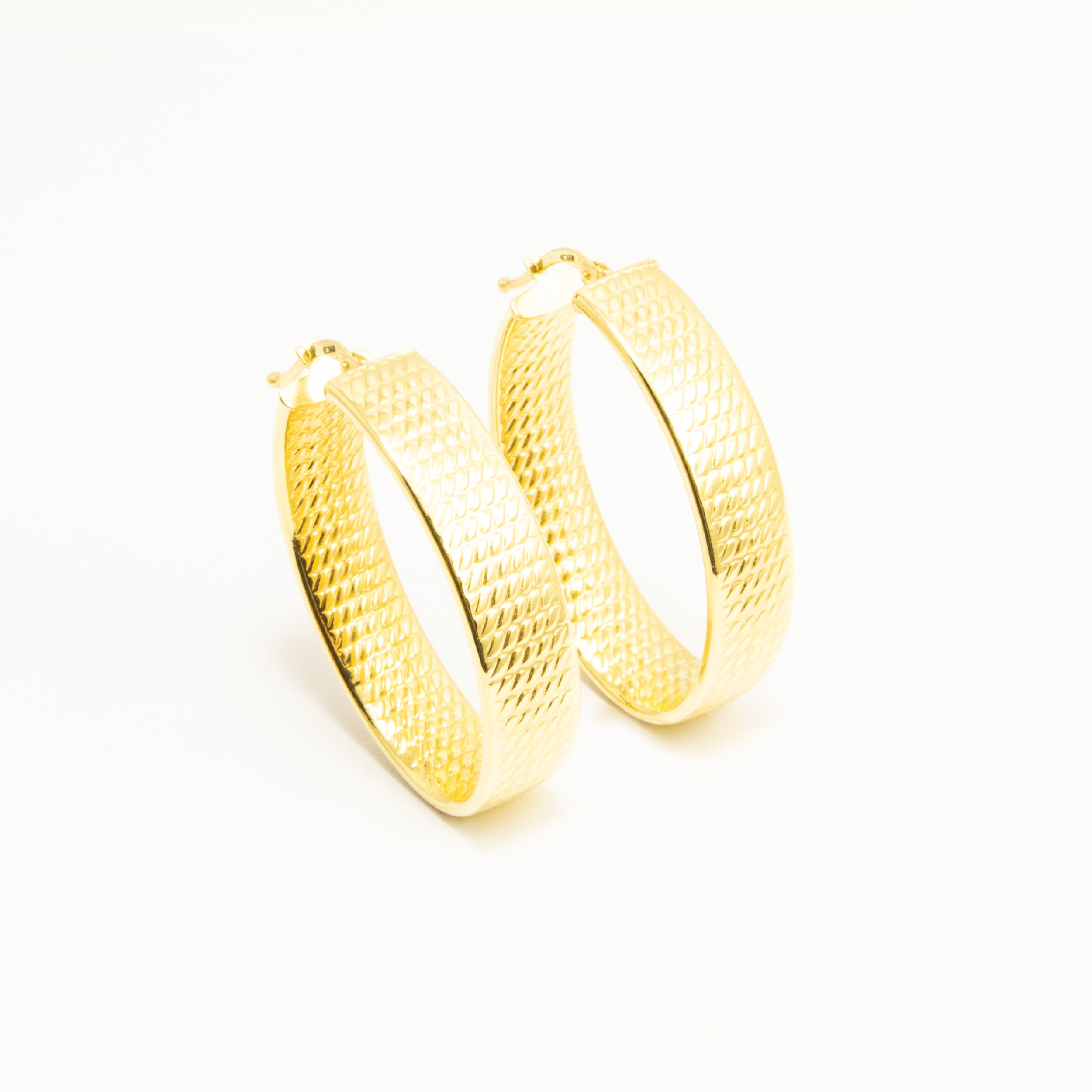 Orecchini Fascia Larga in Oro 18kt