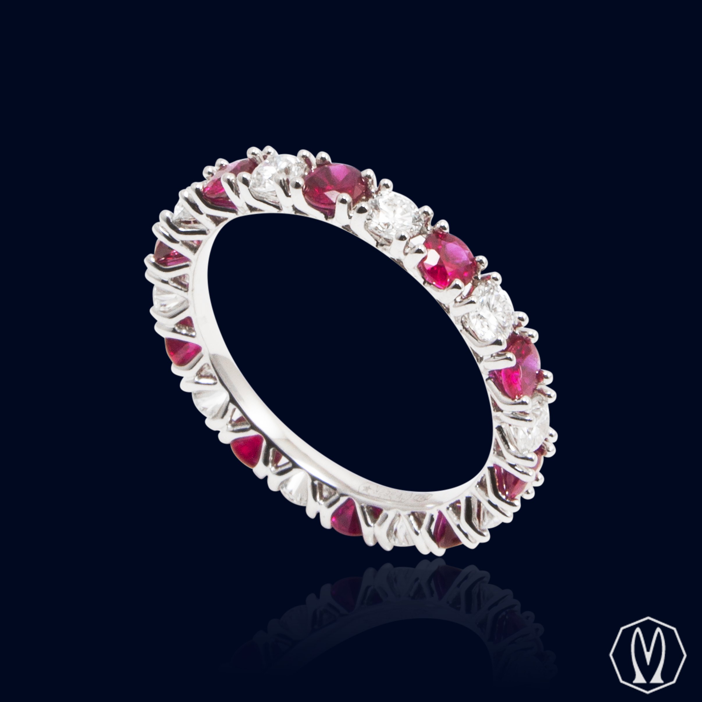 Eternity Rubini e Diamanti Oro18kt