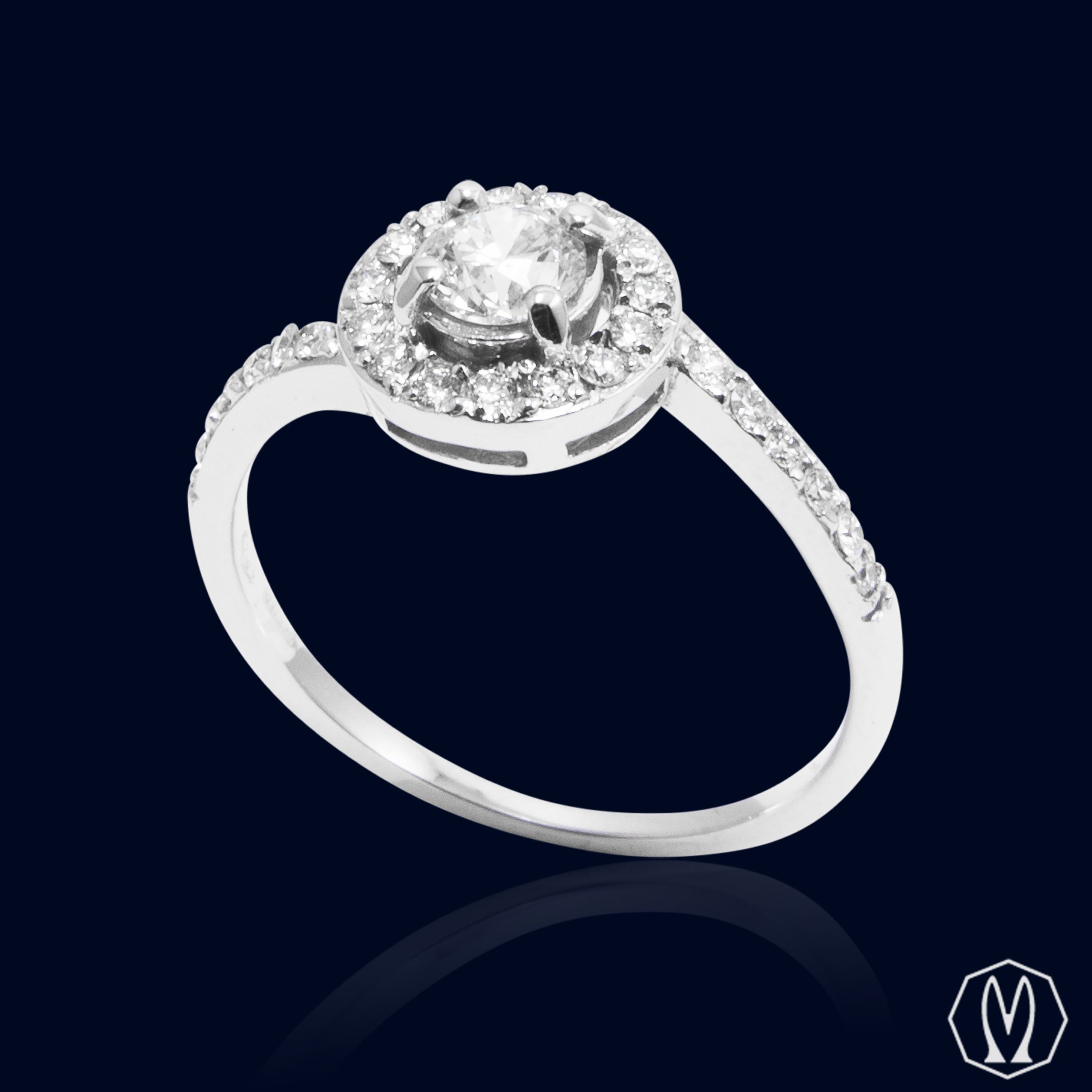 Anello Contrariè Diamanti Oro18kt