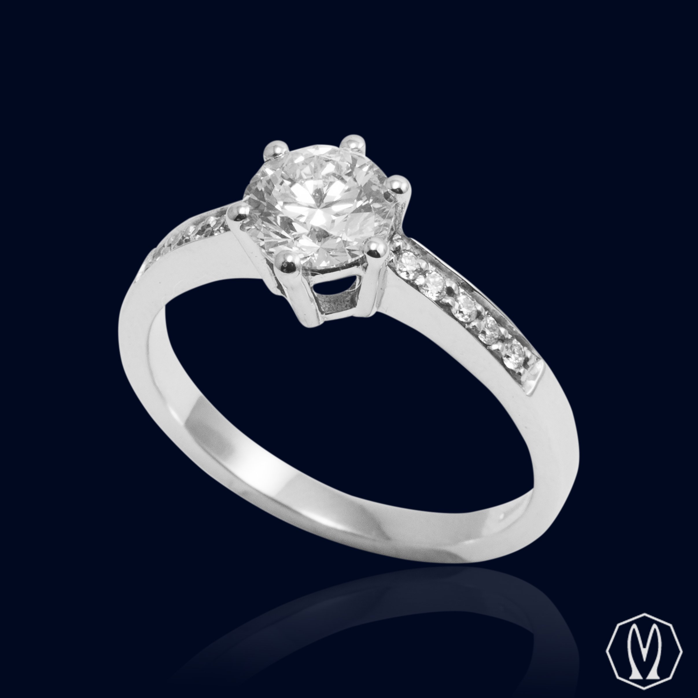Solitario GIA Diamante ct 1,03 Oro 18kt