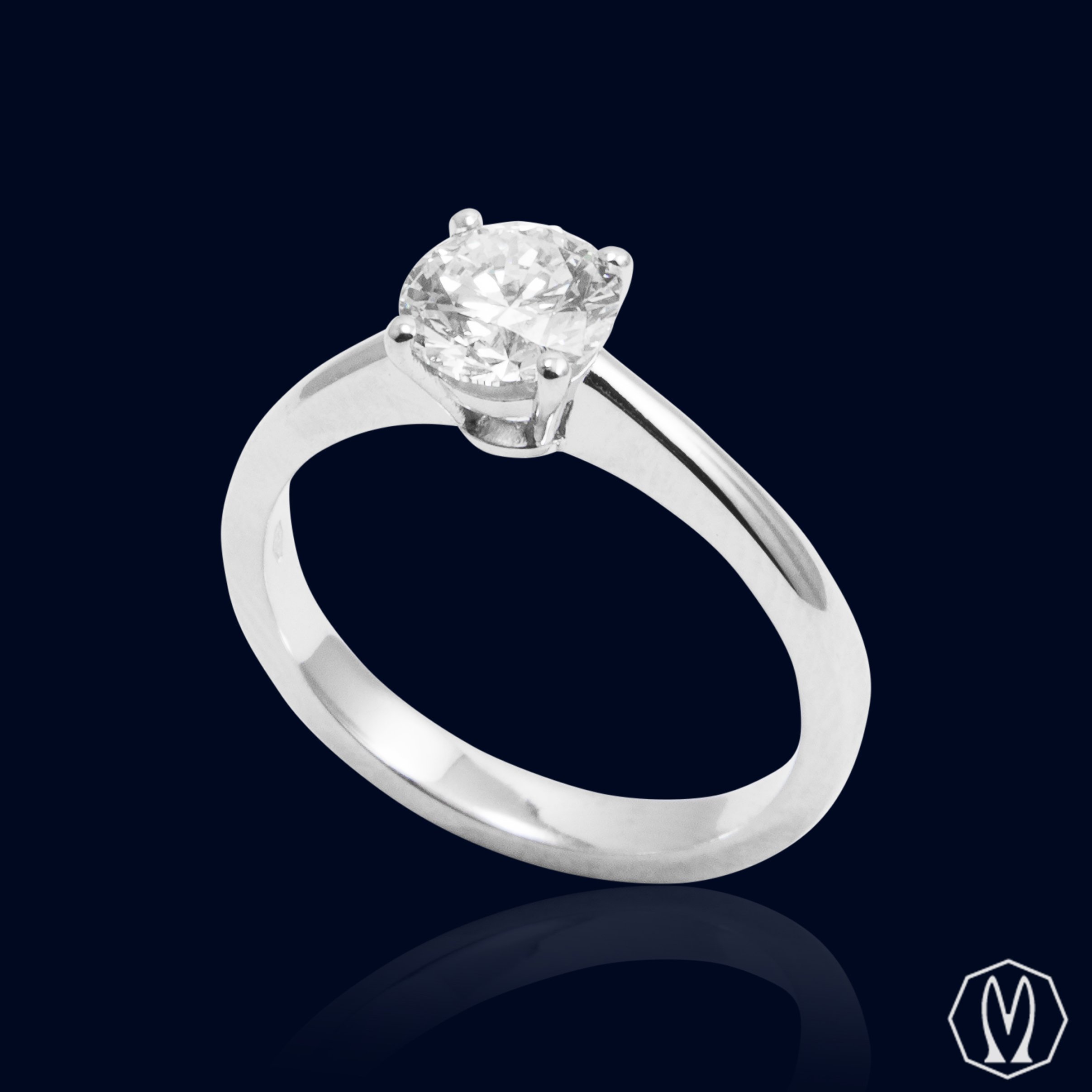 Solitario GIA Diamante ct 1 Oro 18kt