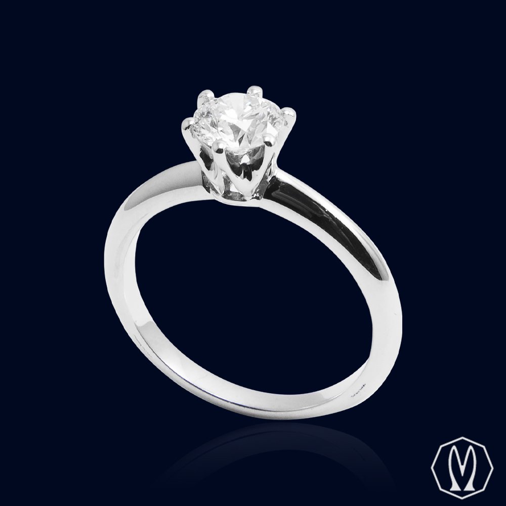 Solitario Diamante ct 0.90 GIA Oro18kt