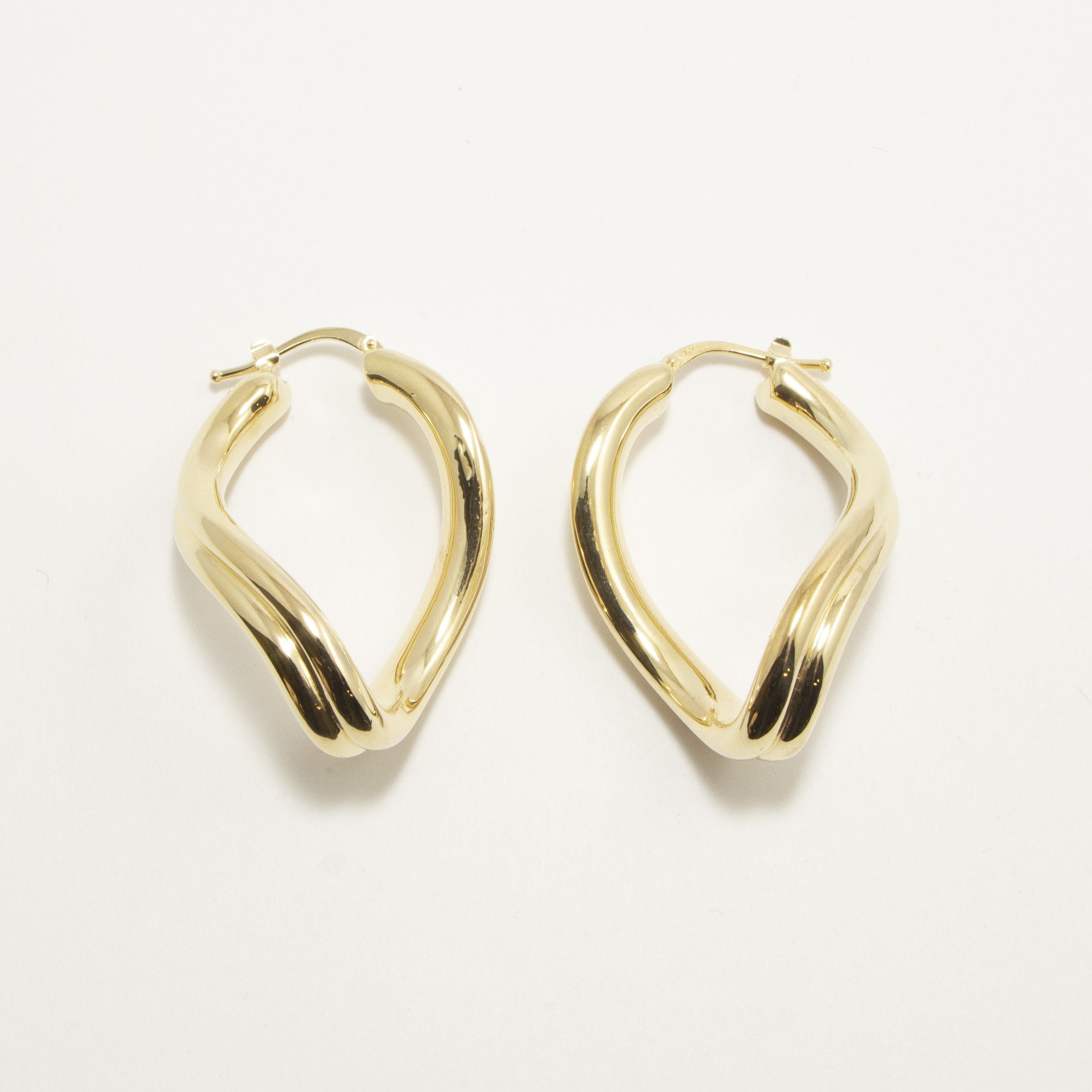 Orecchini Doppia Fascia in Oro18Kt