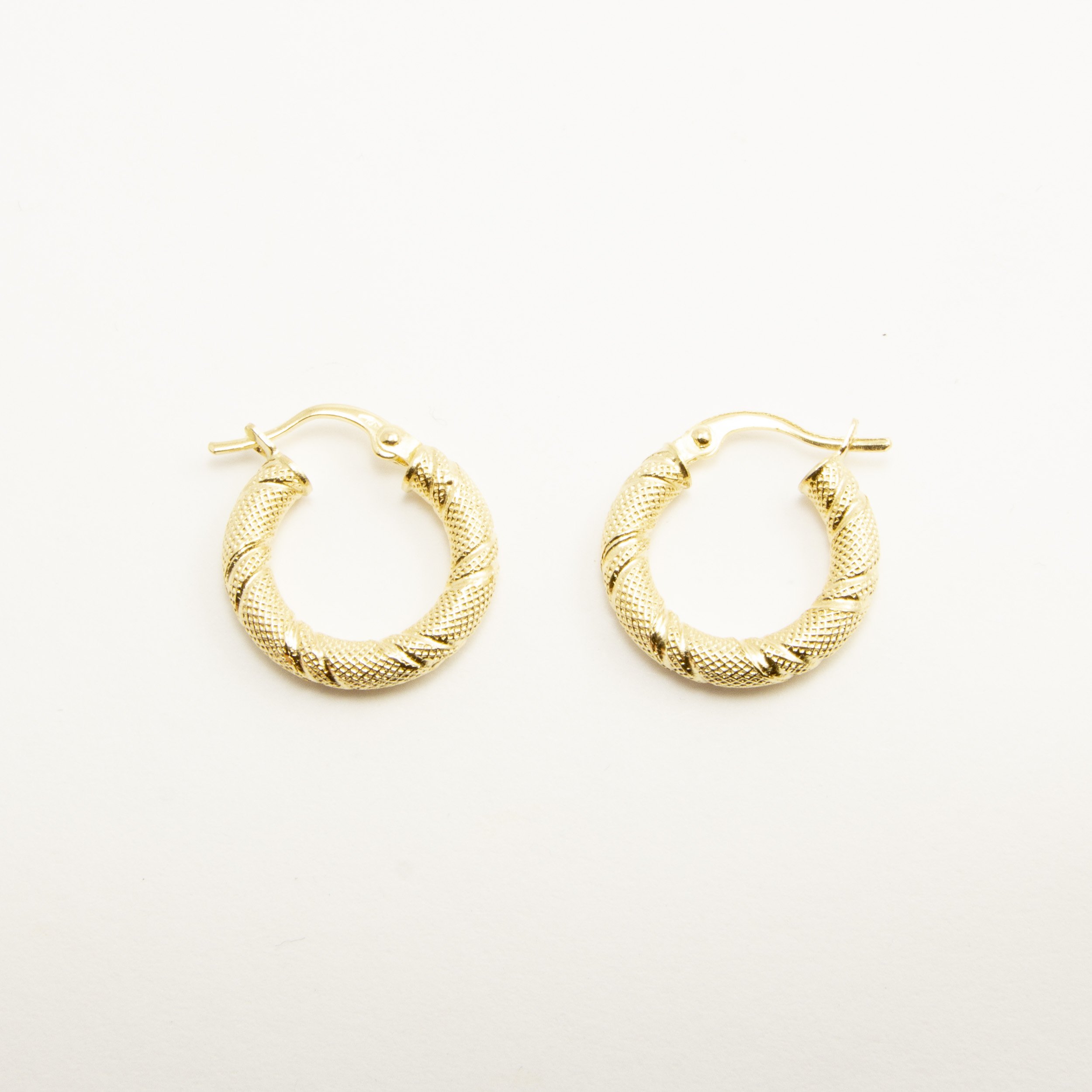 Orecchini Cerchio Torchon in Oro18K
