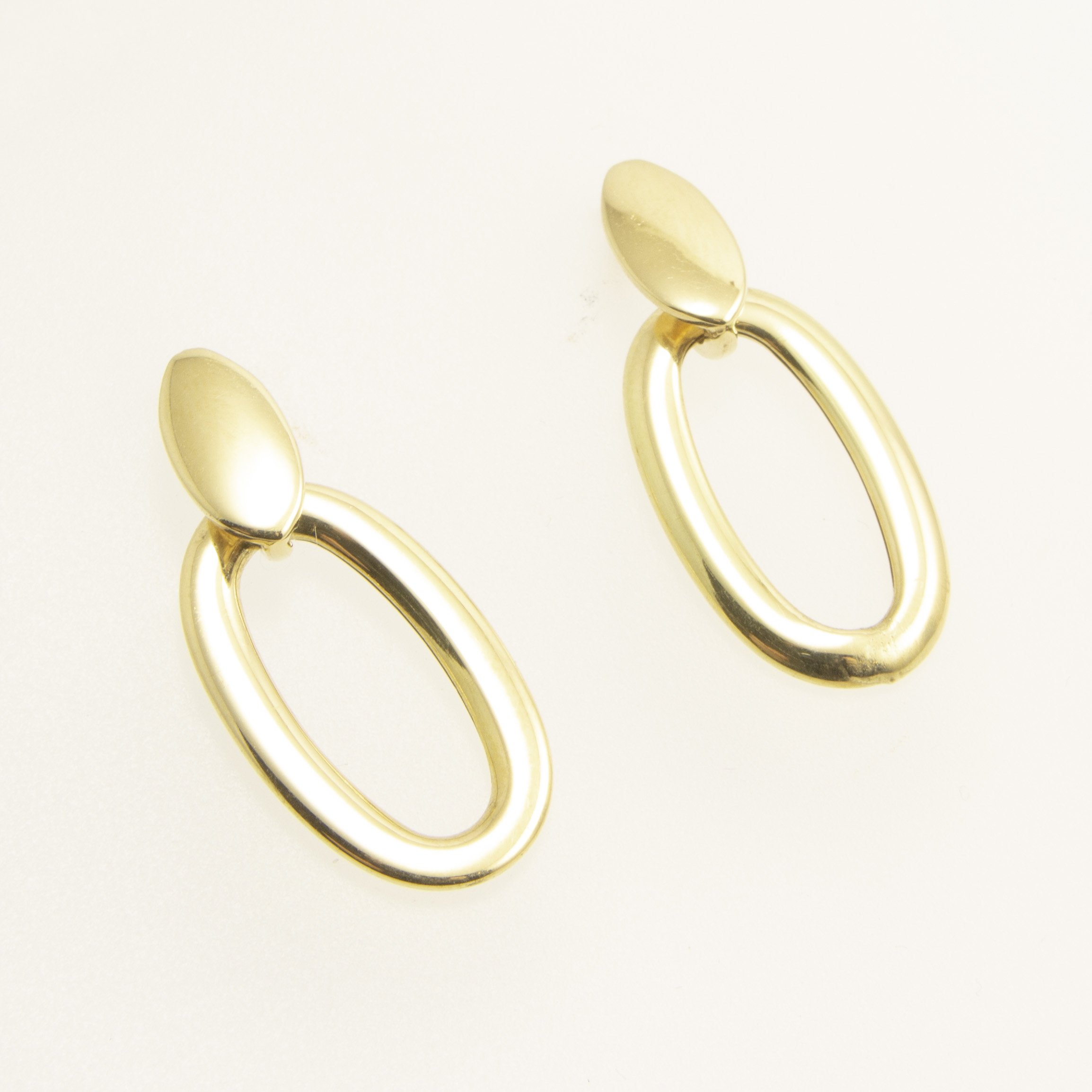 Lunghi Orecchini Pendenti A Goccia In Oro Bianco 18k Con Decorazione Floreale - Foto 7