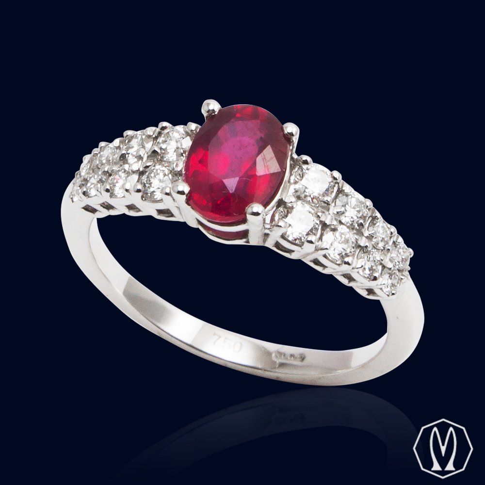 Fascia Rubino e Diamanti Oro18kt