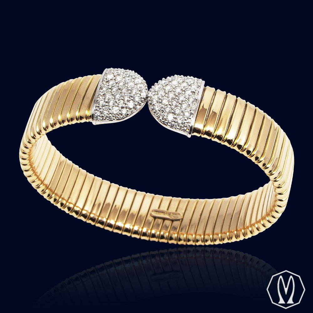 Bracciale Flessibile Diamanti e Oro18kt