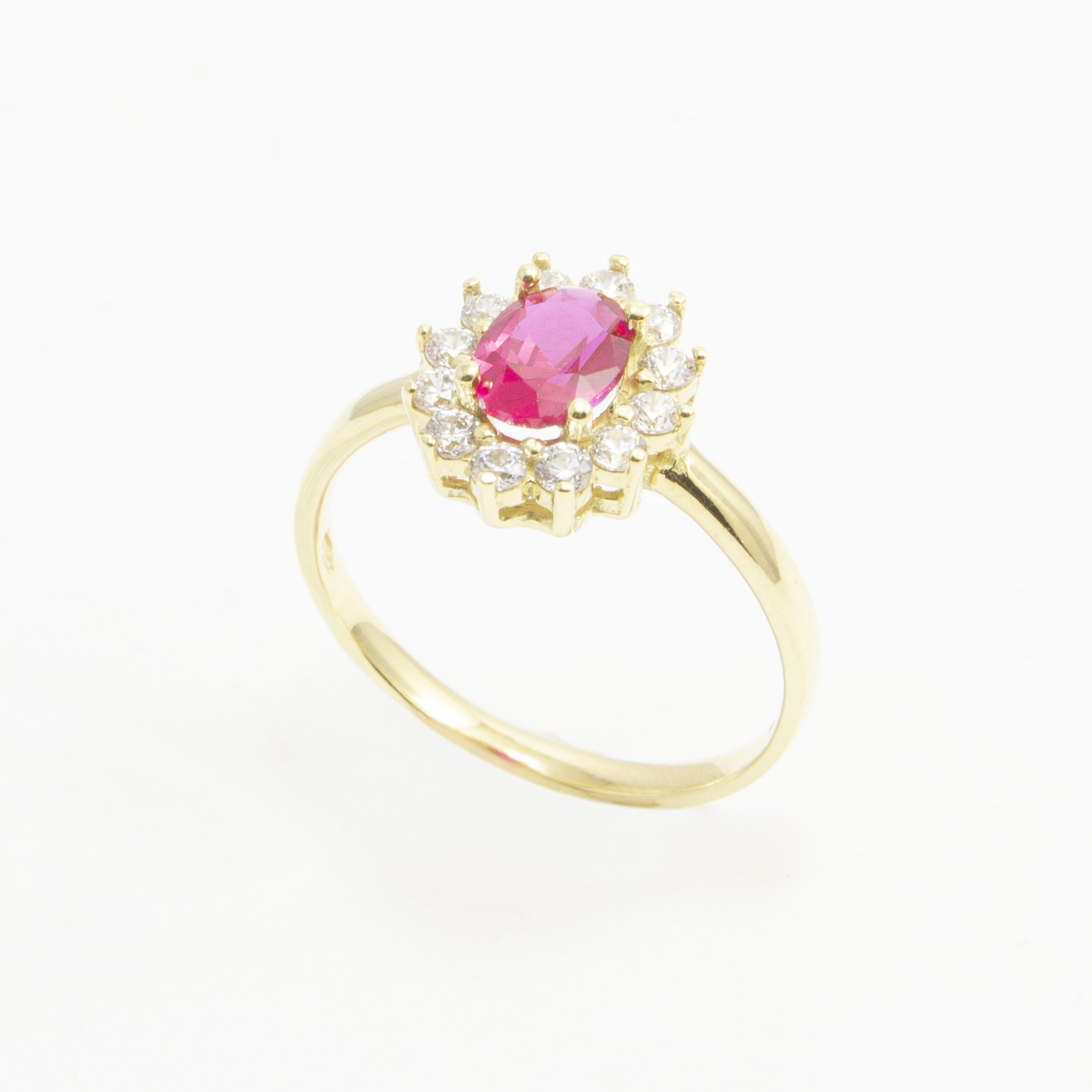 Anello Margherita in Oro 18kt e Zirconi