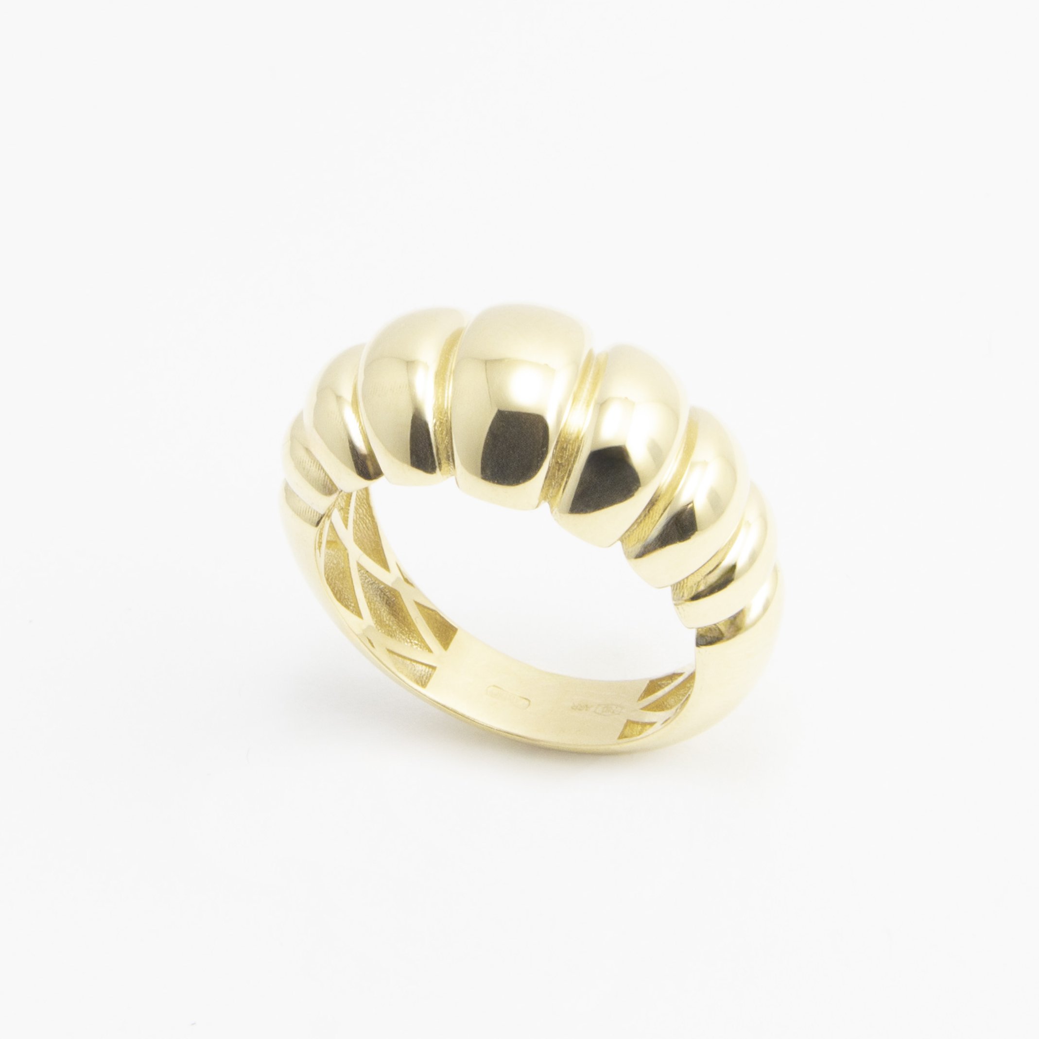 Anello Baccellato in Oro 18kt