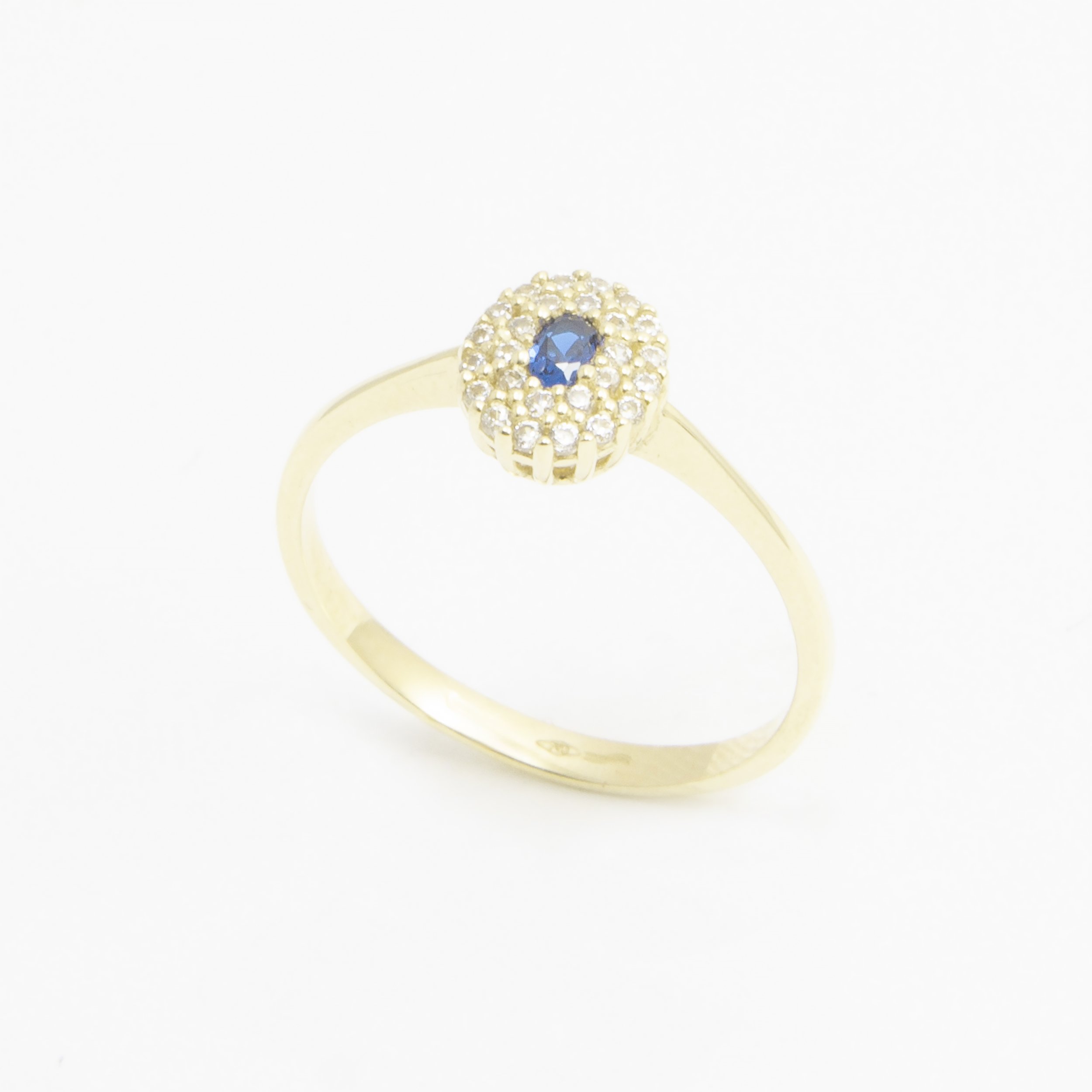 Anello Margherita in Oro 18kt e Zirconi