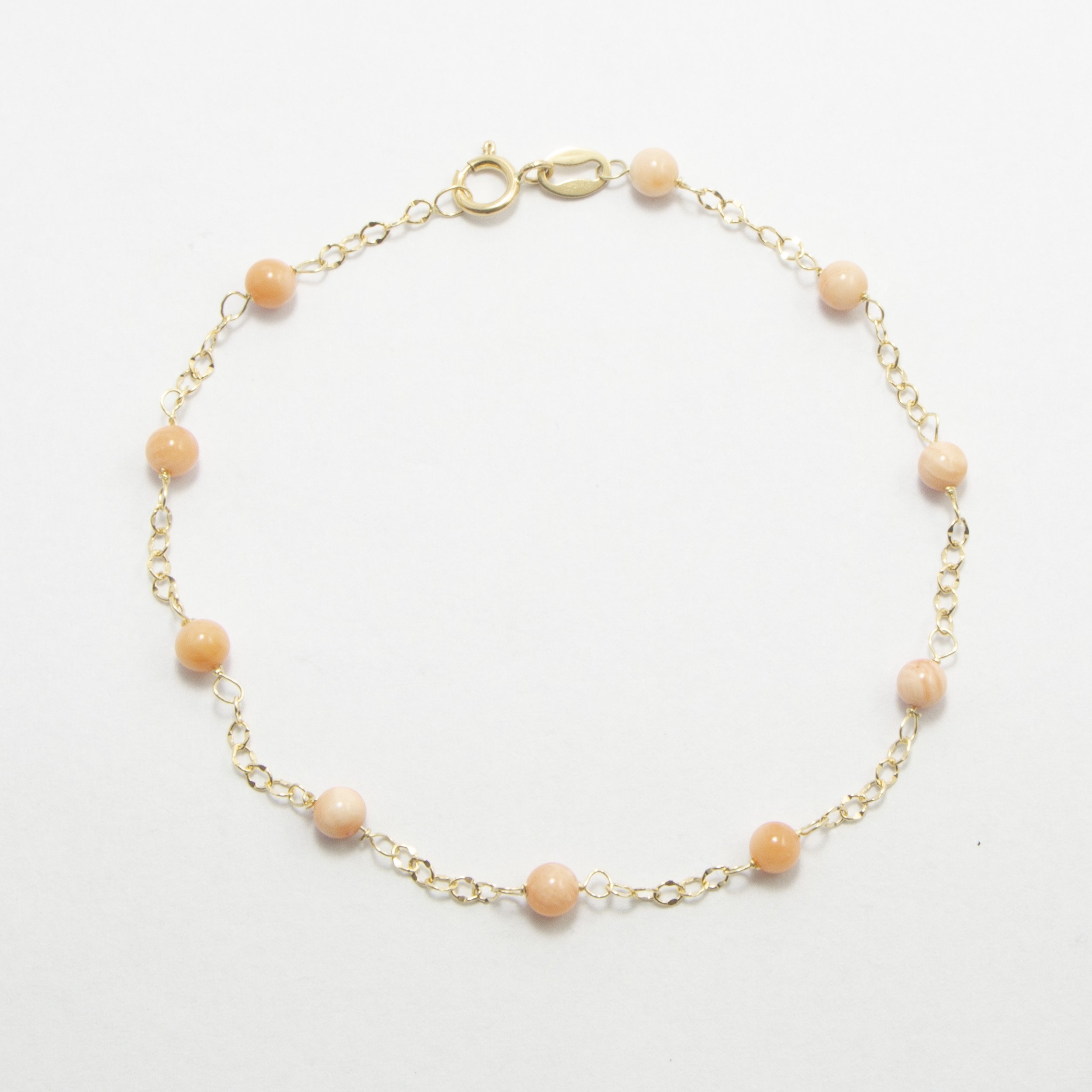 Bracciale in Oro18Kt e Corallo Rosa
