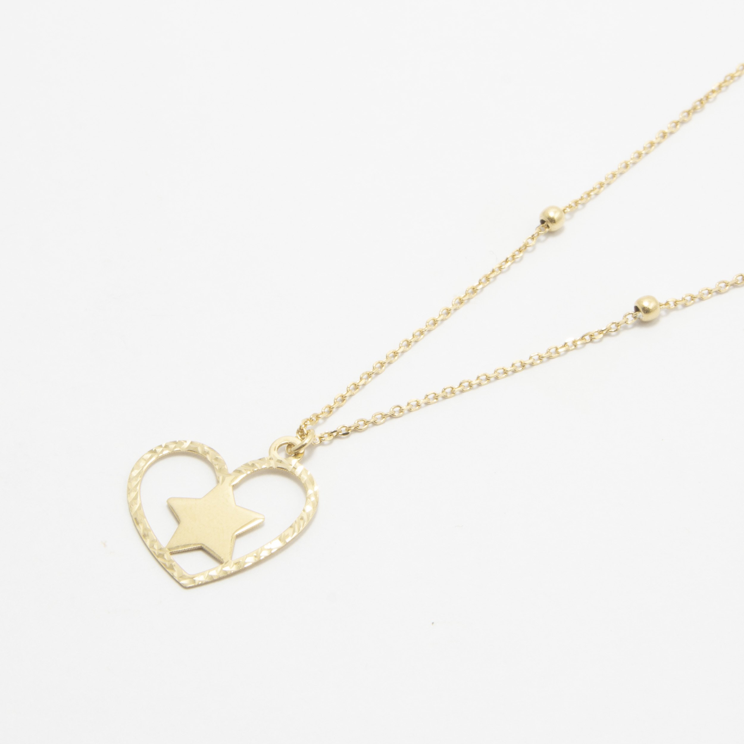Girocollo Cuore e Stella Oro 18kt