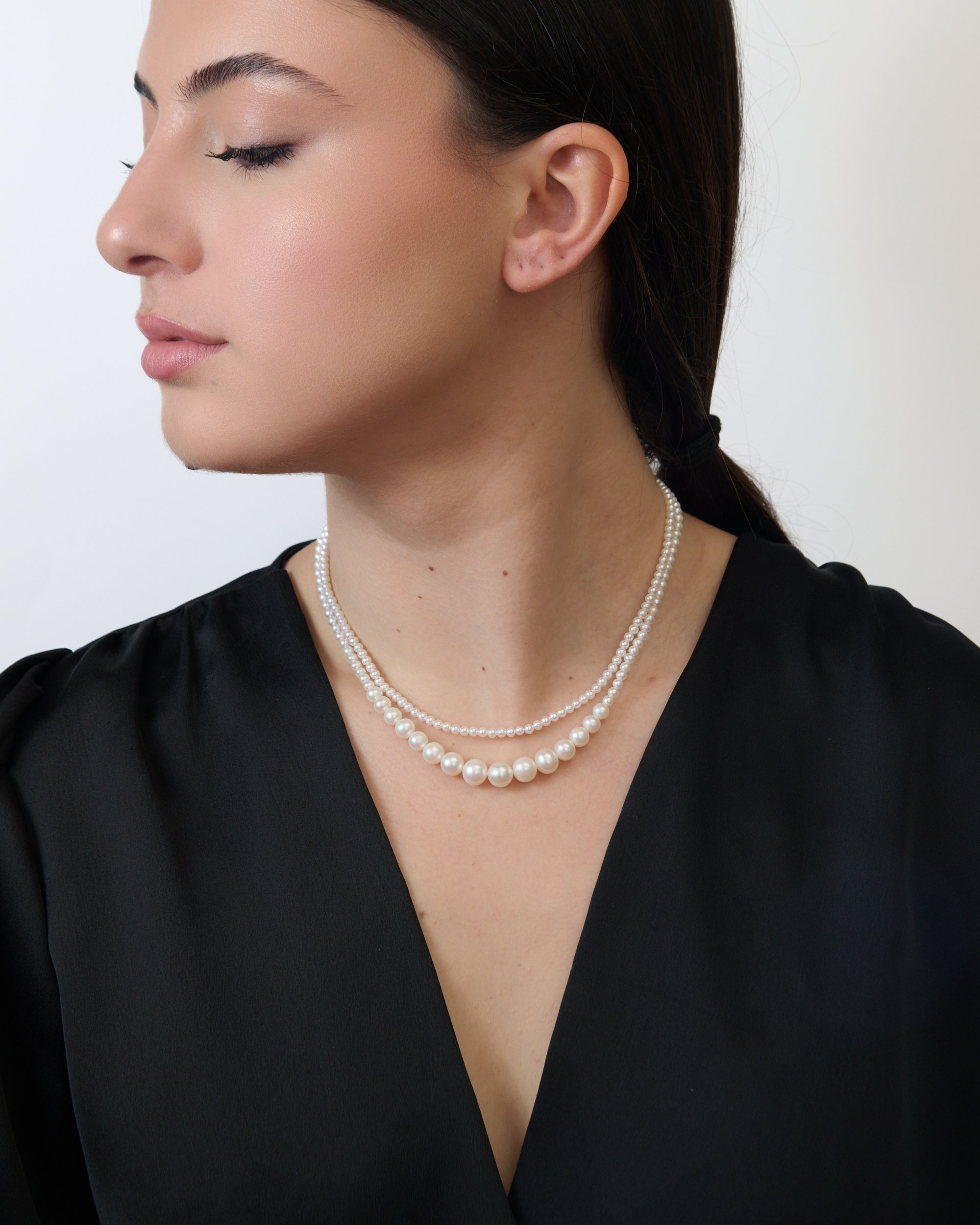 Gircollo Doppio Filo Perle e Oro 18kt