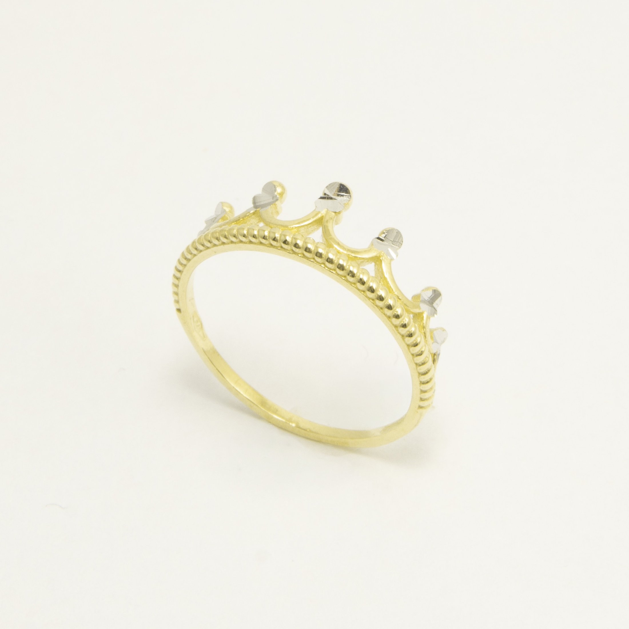 Anello Corona in Oro 9 kt