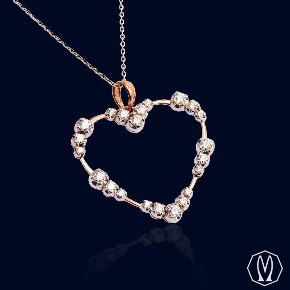Girocollo Cuore Diamanti Oro18kt