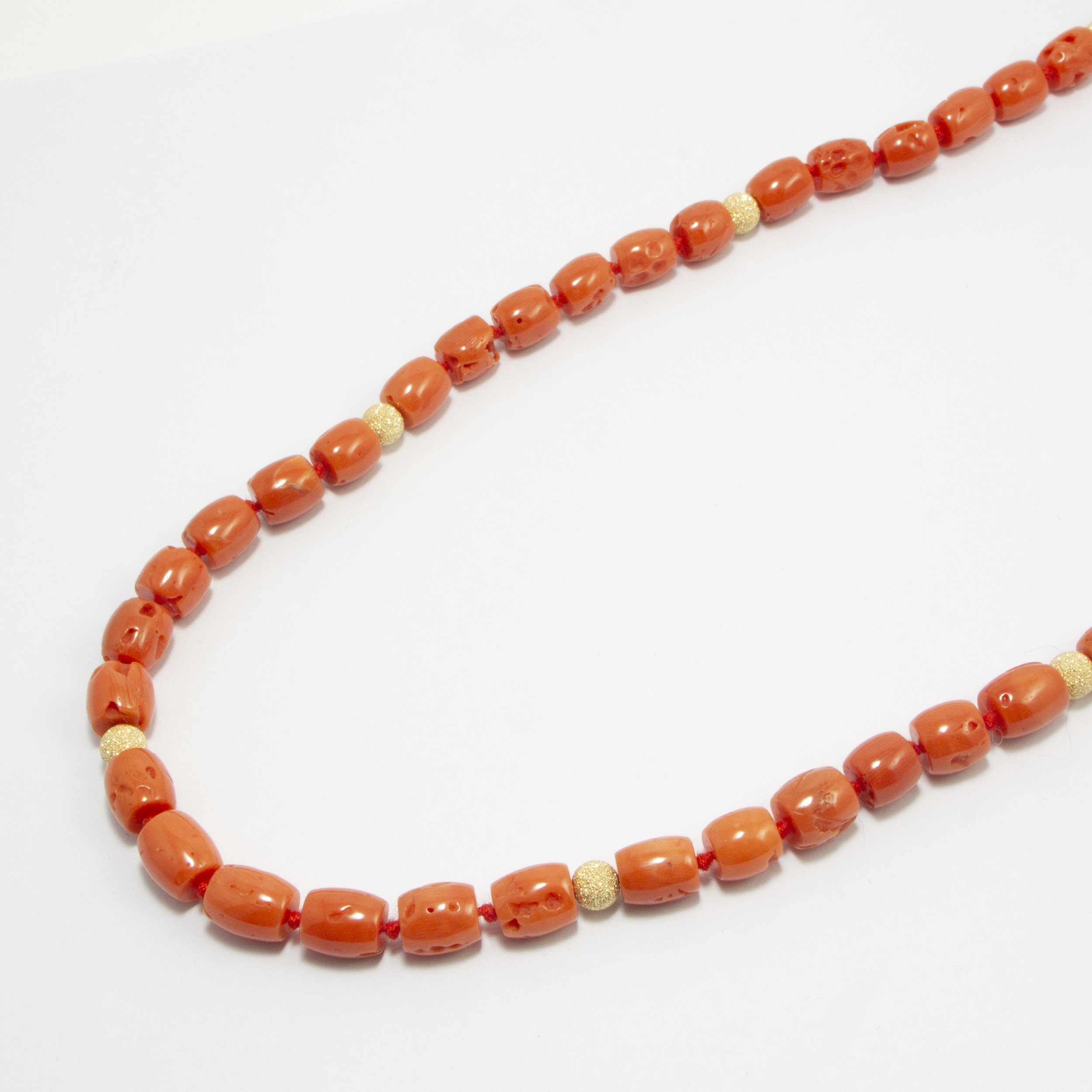 Collana in Corallo Mediterraneo e Oro18kt