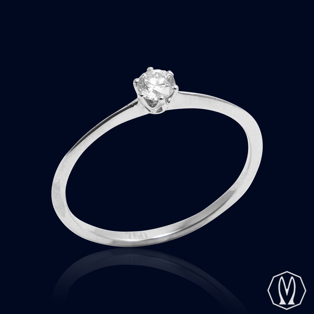 Solitario Diamante in Oro18kt