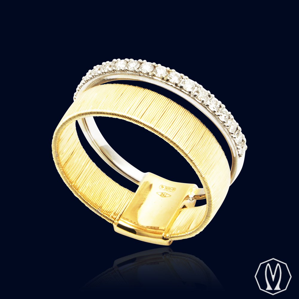 Fascia Setata in Oro18kt e Diamanti