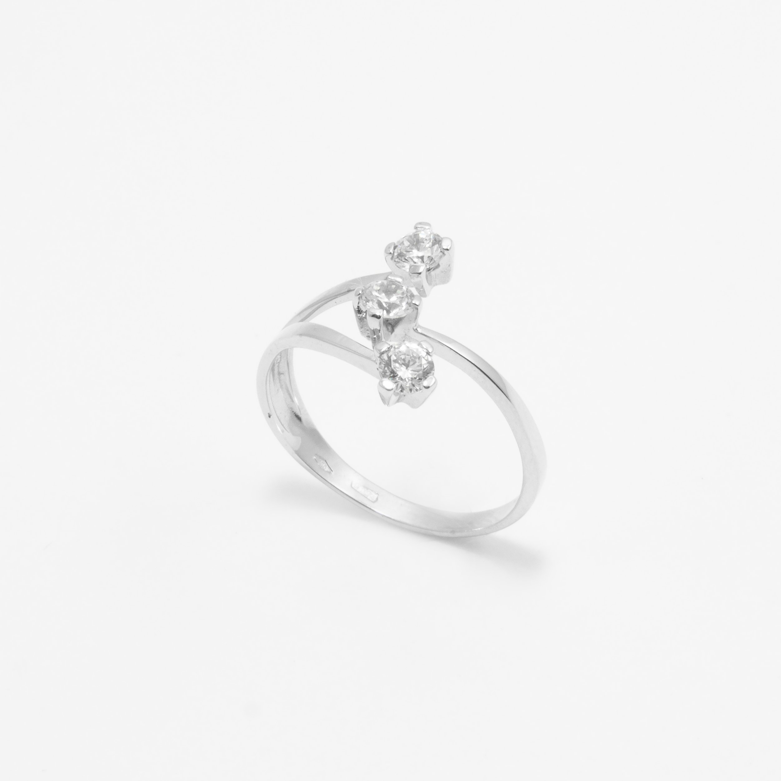 Anello Trilogy Contrariè Oro 18kt e Zirconi