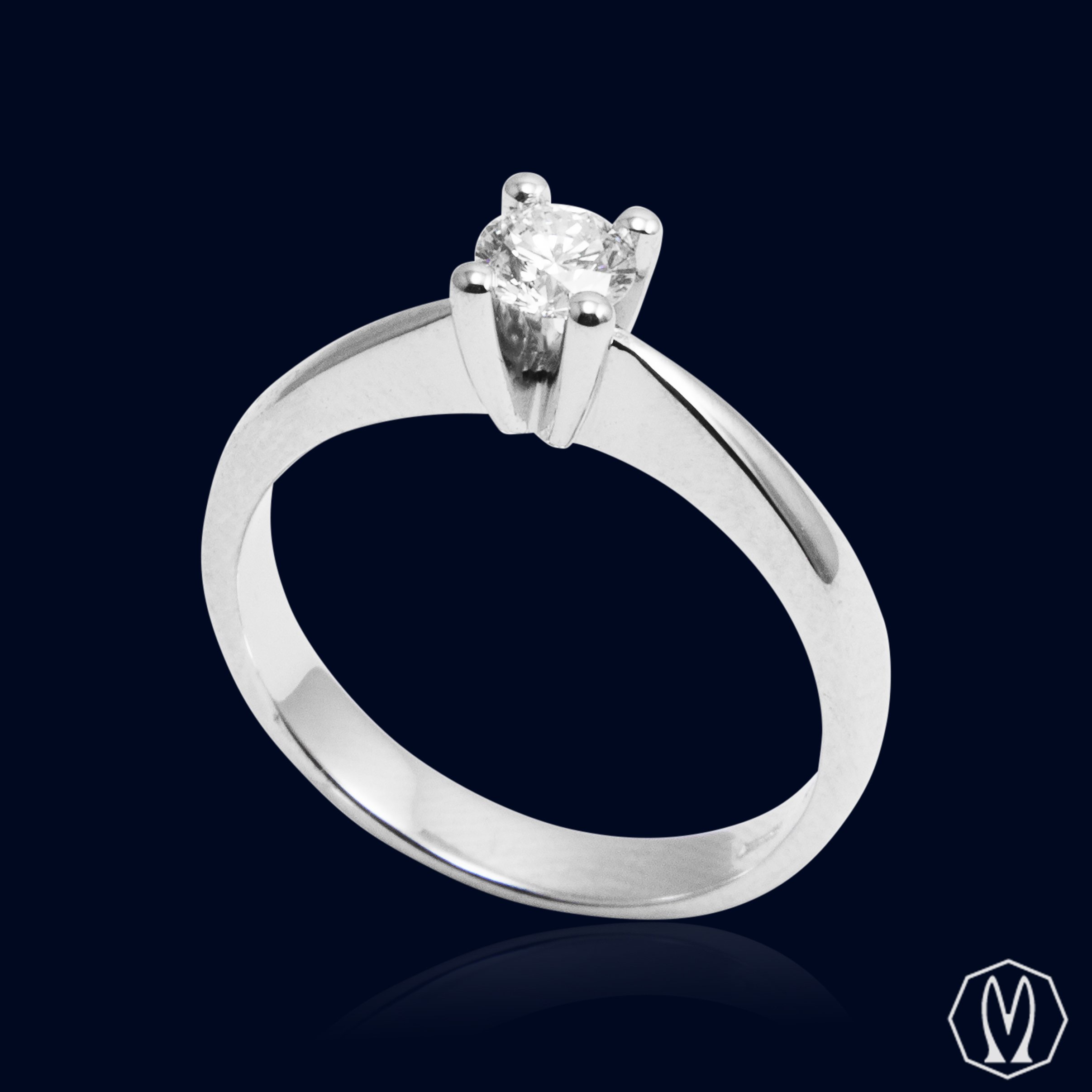 Solitario Valentino Diamante ct 0,30 Oro 18kt
