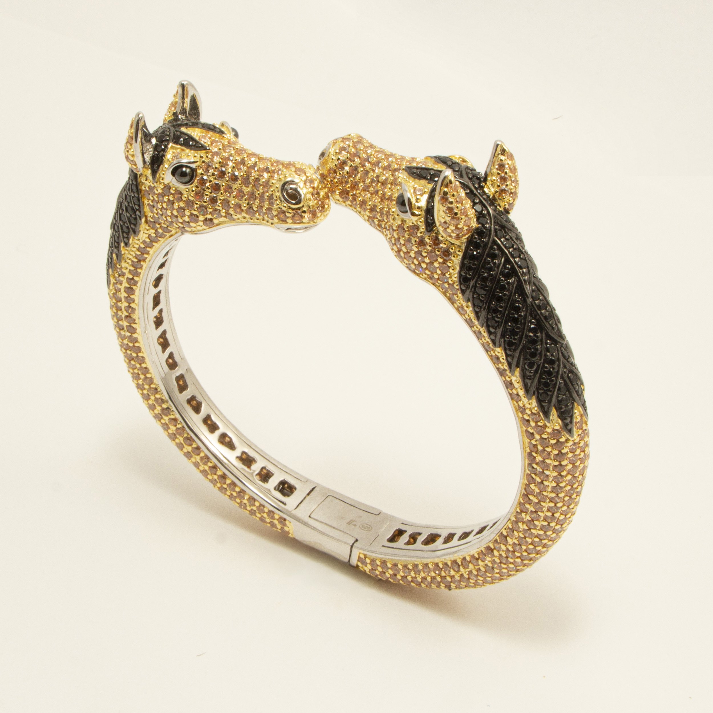 Bracciale Testa di Cavallo Argento 925‰ e Zirconi
