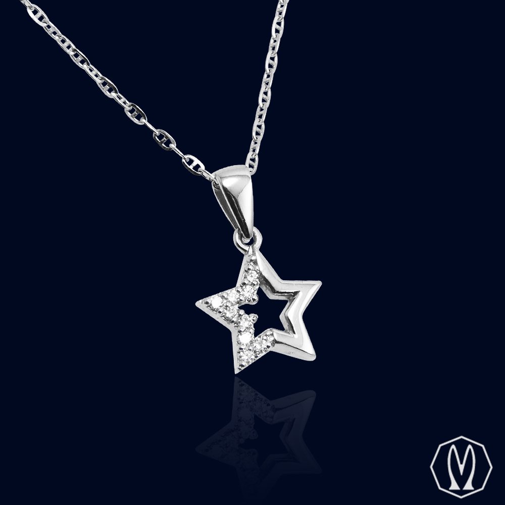 Girocollo Stella In Diamanti Oro18kt