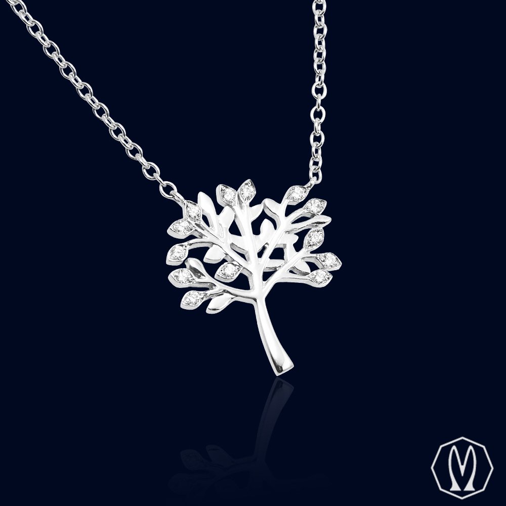 Girocollo Albero della Vita Diamanti Oro18kt