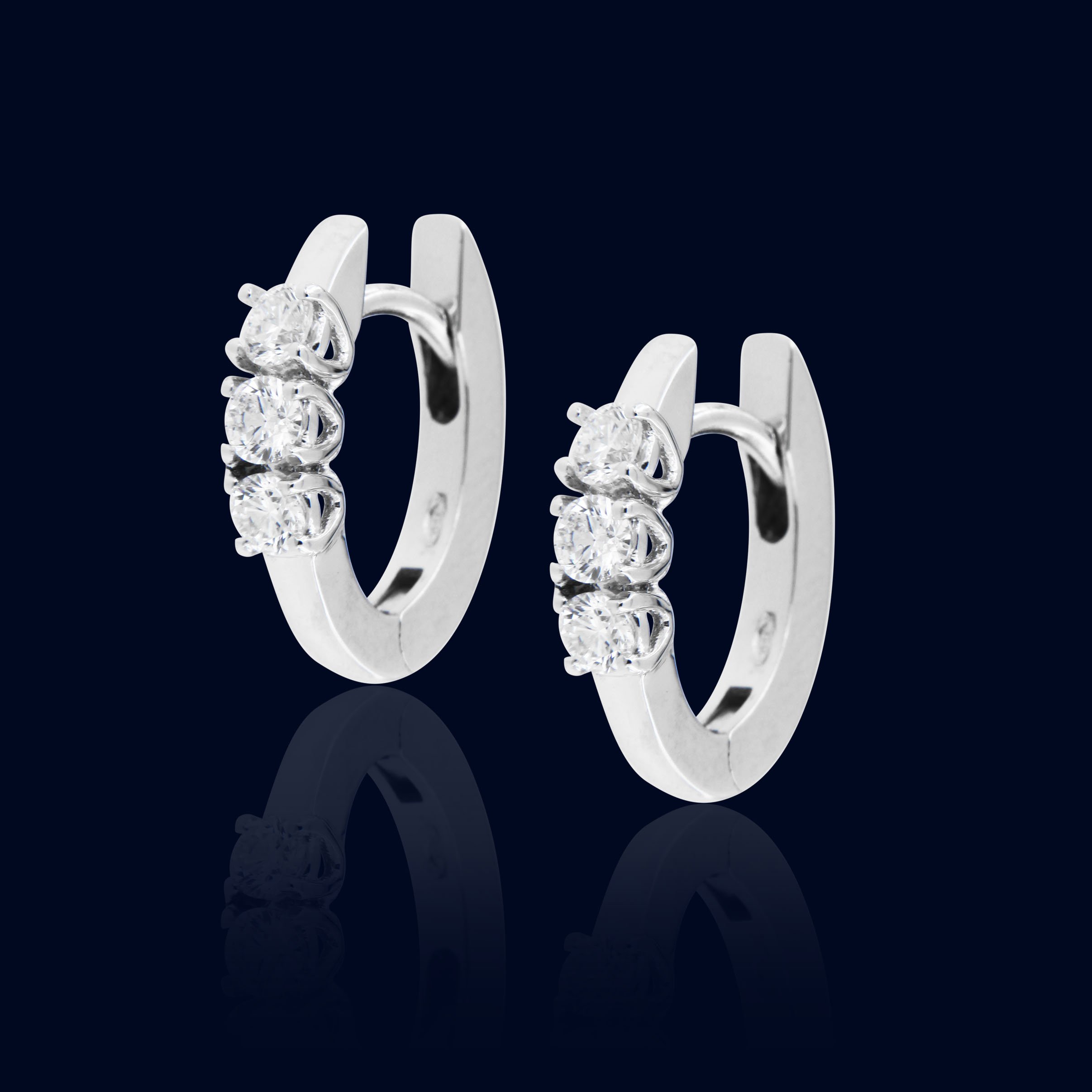 Orecchini Cerchio In Oro 18kt e Diamanti
