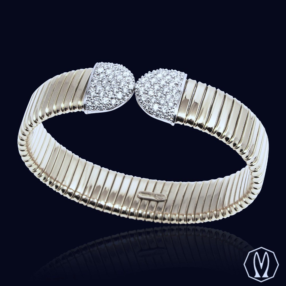 Bracciale Flessibile Diamanti e Oro18kt
