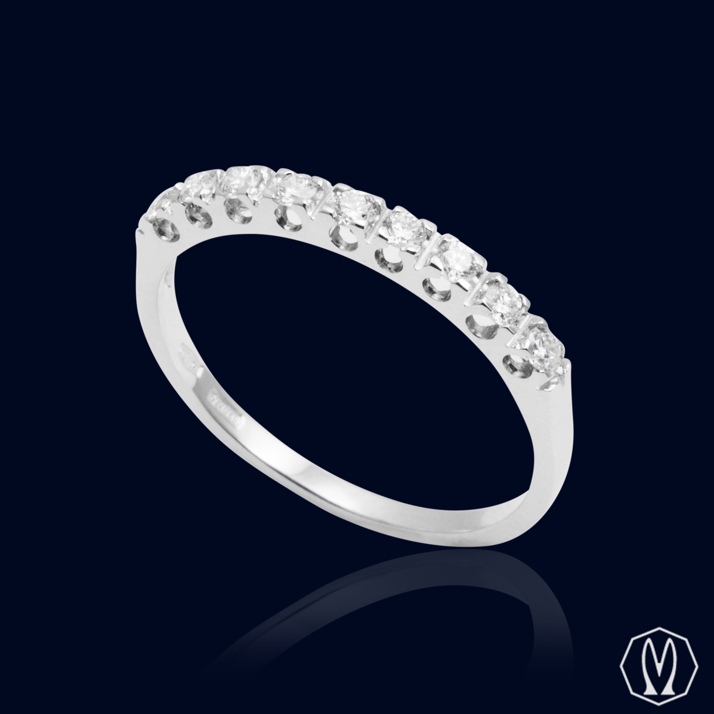 Riviera in Oro18kt e 9 Diamanti